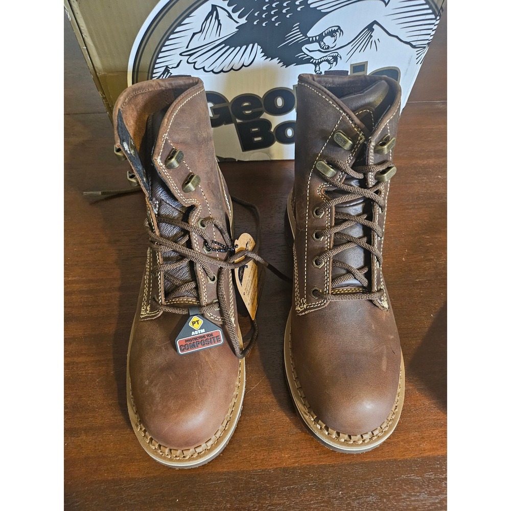Georgia Boot Nano CT Work Boots Women 9 Brown Leather Composite Toe GB0050CZA